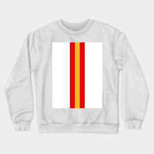 Retro American Football Stripes Kansas White, Red, Yellow Crewneck Sweatshirt